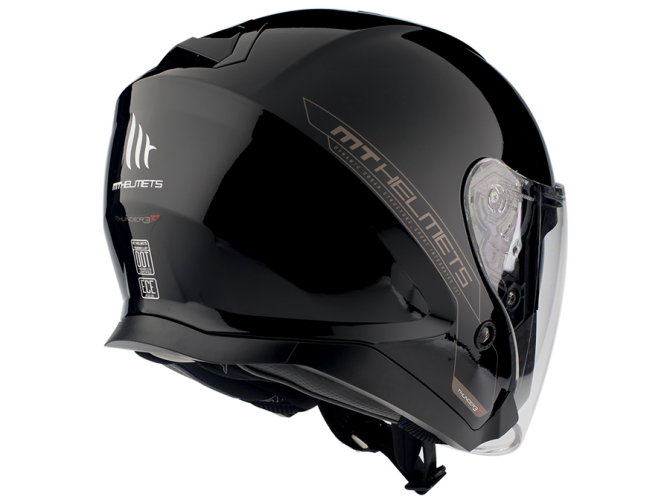 Helm MT Jet Thunder III SV glans zwart product